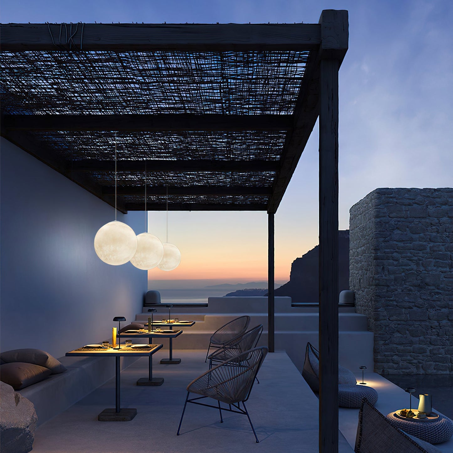 Lampe Suspendue Lune – Éclairez vos Nuits avec Poésie et Élégance