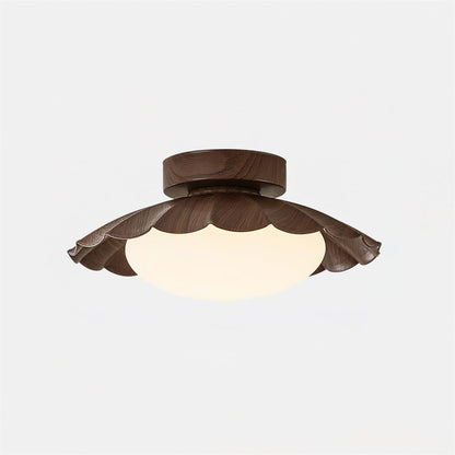 Plafonnier LED Nephele, 25cm, Blanc Chaud, Bois ou Beige