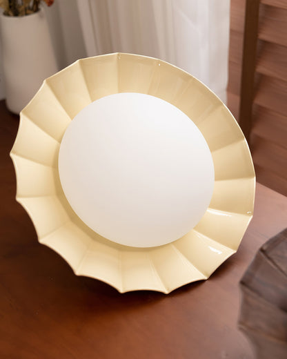Plafonnier LED Nephele, 25cm, Blanc Chaud, Bois ou Beige
