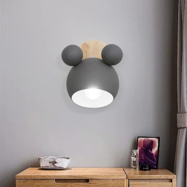 Applique murale enfant MickeyGlo - Lampe murale décorative en aluminium
