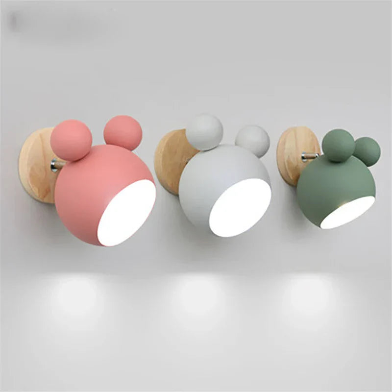 Applique murale enfant MickeyGlo - Lampe murale décorative en aluminium