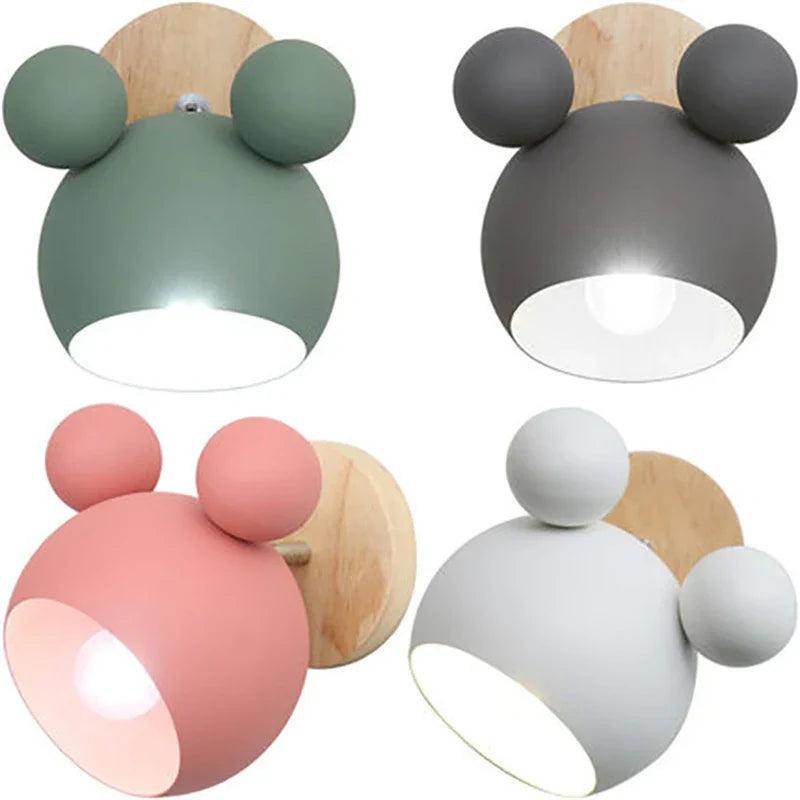Applique murale enfant MickeyGlo - Lampe murale décorative en aluminium
