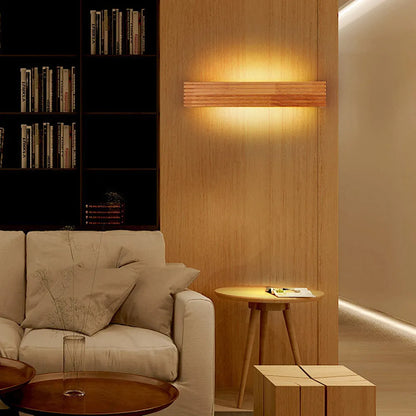 Applique Murale LED Bois Design Nordique Salle de Bain