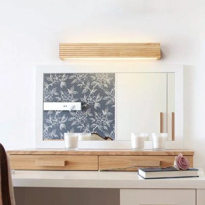 Applique Murale LED Bois Design Nordique Salle de Bain
