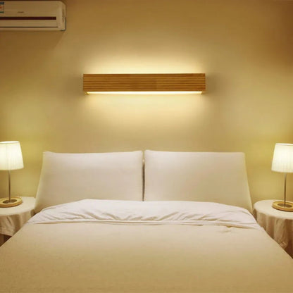 Applique Murale LED Bois Design Nordique Salle de Bain