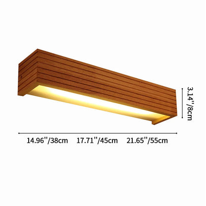 Applique Murale LED Bois, Style Nordique, Chambre