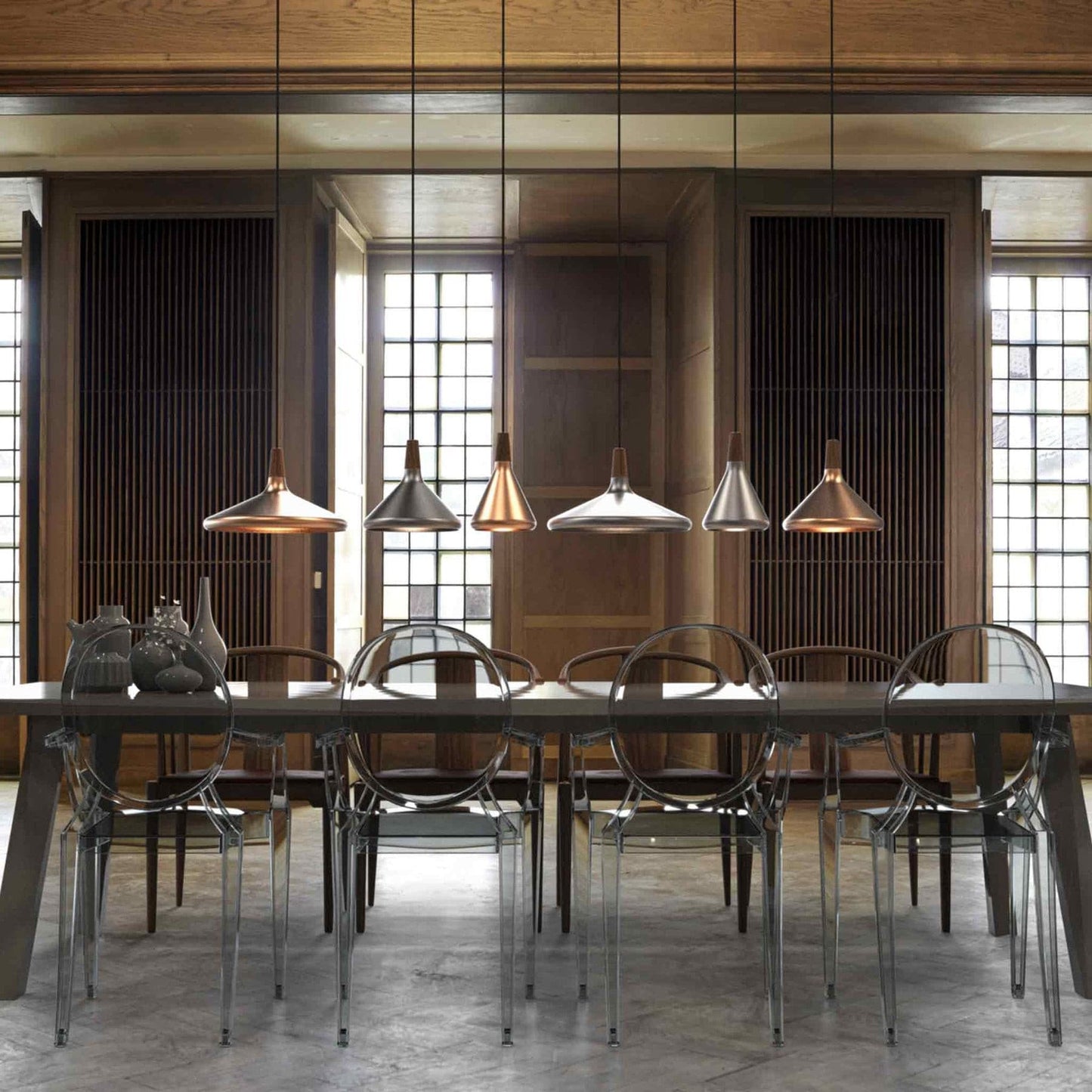 Nori – Suspension Design en Bois et Métal Moderne