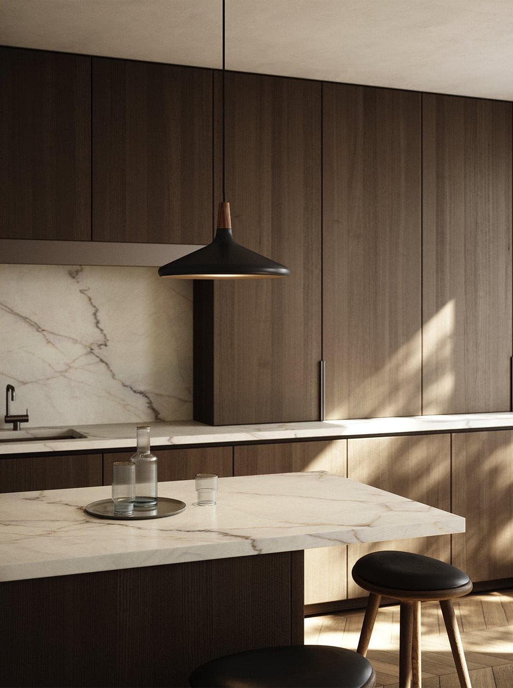 Nori – Suspension Design en Bois et Métal Moderne