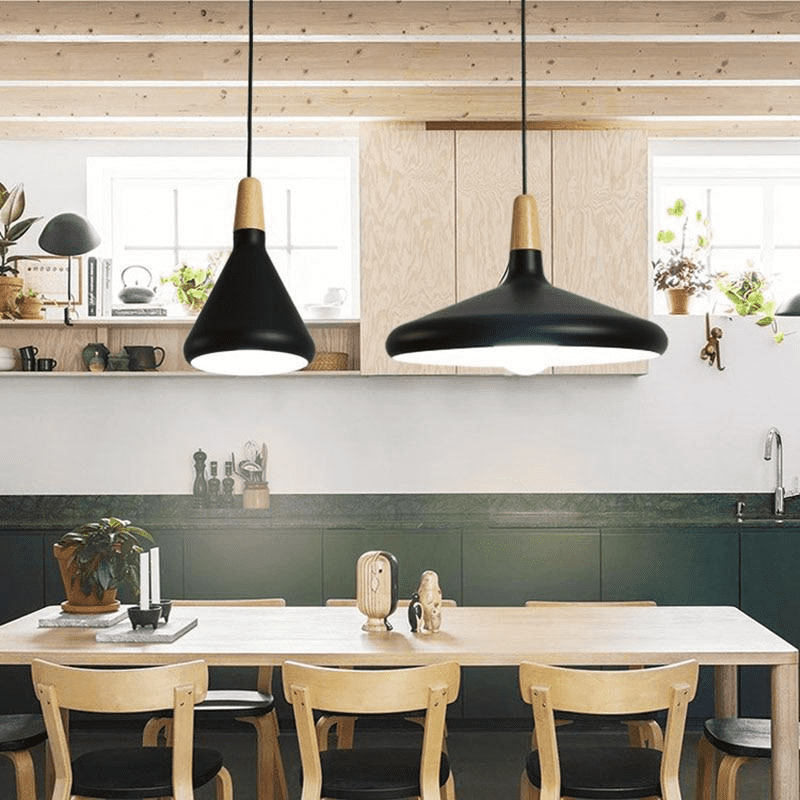 Nori – Suspension Design en Bois et Métal Moderne