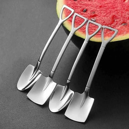 Ensemble de Cuillères Élégantes en Acier Inoxydable – Design Moderne pour Café, Thé et Desserts