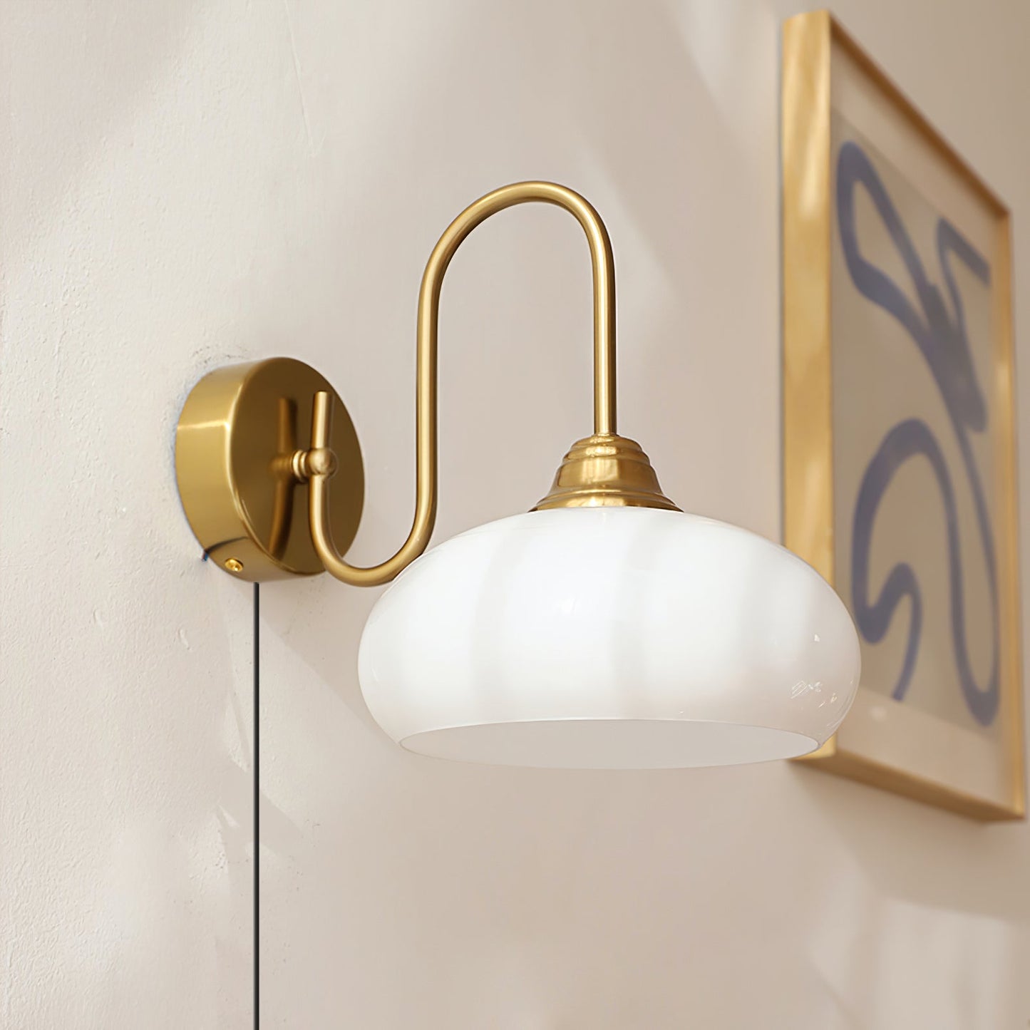 Applique Murale Verre Nova – Design avec Cordon