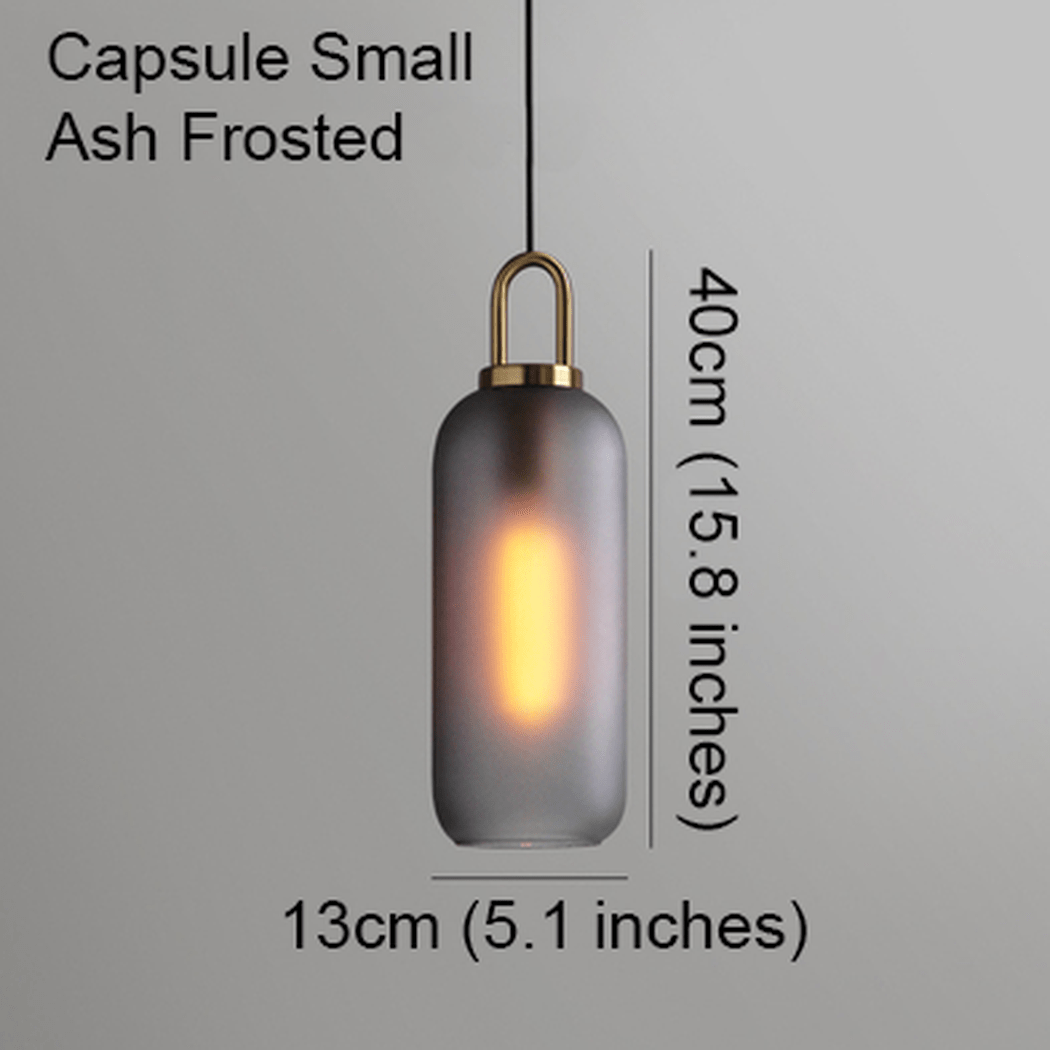 Suspension en Verre Sphère ou Capsule Finition Laiton