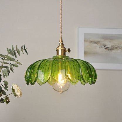 Suspension Vintage Émaillée à Motif Floral | Charme Rétro et Élégance