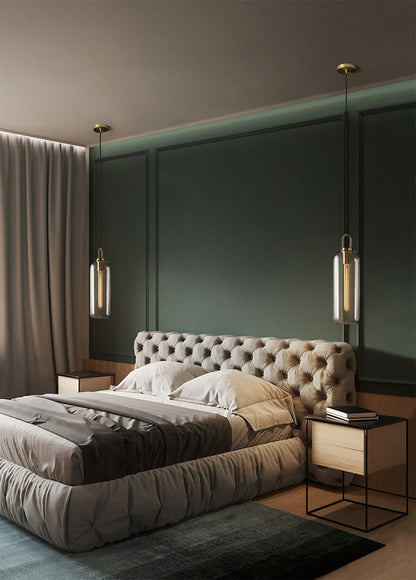 Suspension en Verre Sphère ou Capsule Finition Laiton