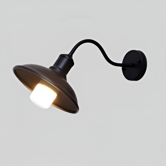 Alessio Lampe Murale Extérieure Rustique en Forme de Bol en Laiton Antique IP65 Étanche