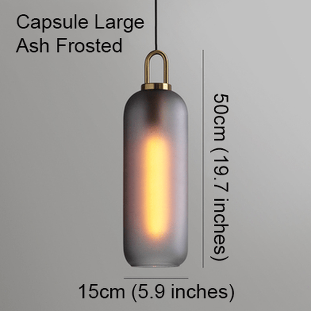 Suspension en Verre Sphère ou Capsule Finition Laiton