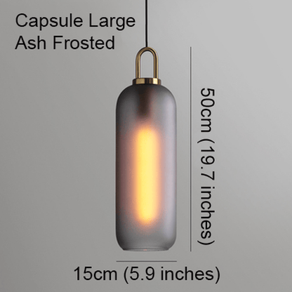 Suspension en Verre Sphère ou Capsule Finition Laiton