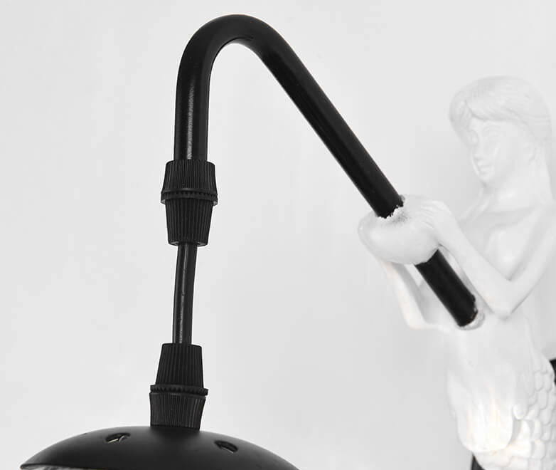 Applique Murale Sirène Vintage Rustique – 1 Lumière avec Finition Artistique