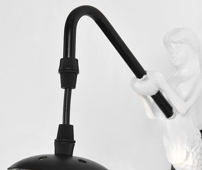 Applique Murale Sirène Vintage Rustique – 1 Lumière avec Finition Artistique