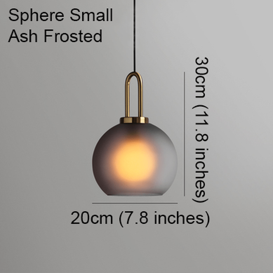Suspension en Verre Sphère ou Capsule Finition Laiton