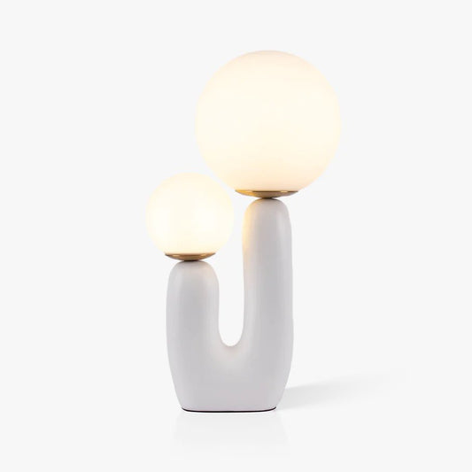 Lampe de Table Oo Rough – Résine, Verre, Design Organique
