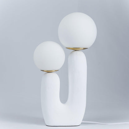Lampe de Table Oo Rough – Résine, Verre, Design Organique