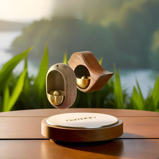 Sonnette Méditative Bois & Laiton – Carillon Apaisant pour Porte & Intérieur