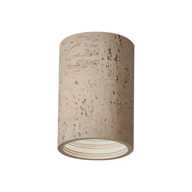 Plafonnier Cylindrique Wabi Sabi Effet Pierre Naturelle