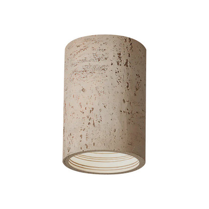 Plafonnier Cylindrique Wabi Sabi Effet Pierre Naturelle