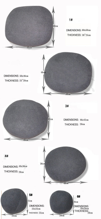 Pebble Stone – Housses de Coussin Effet Galet (Lot de 6)