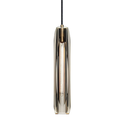 Suspension Moderne Verre K9 Laiton Fumé ou Clair