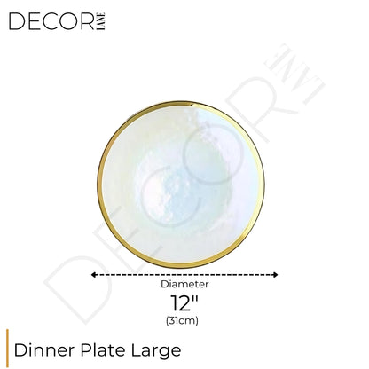 Collection d'assiettes Rainbow Opaque – Élégance irisée en verre transparent