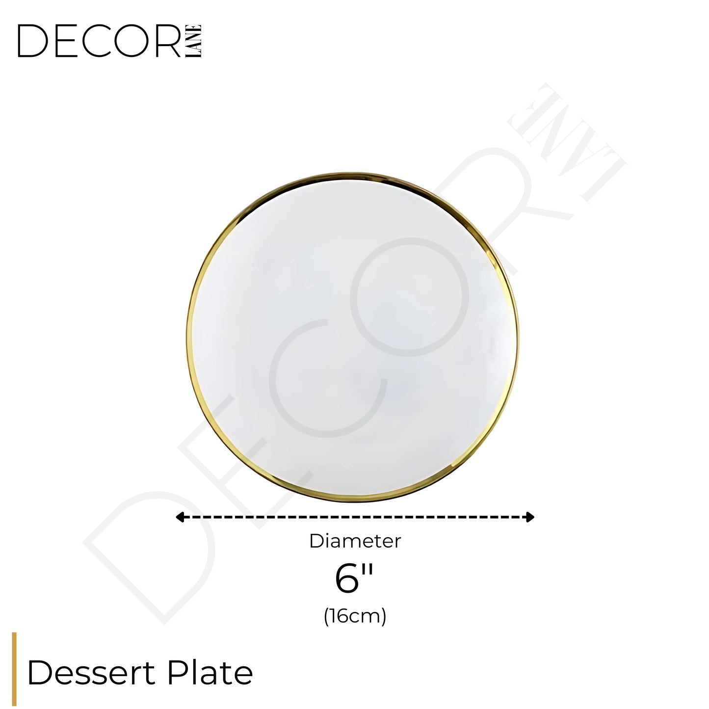 Collection d'Assiettes Opaque – Élégance Transparente avec Bord Doré