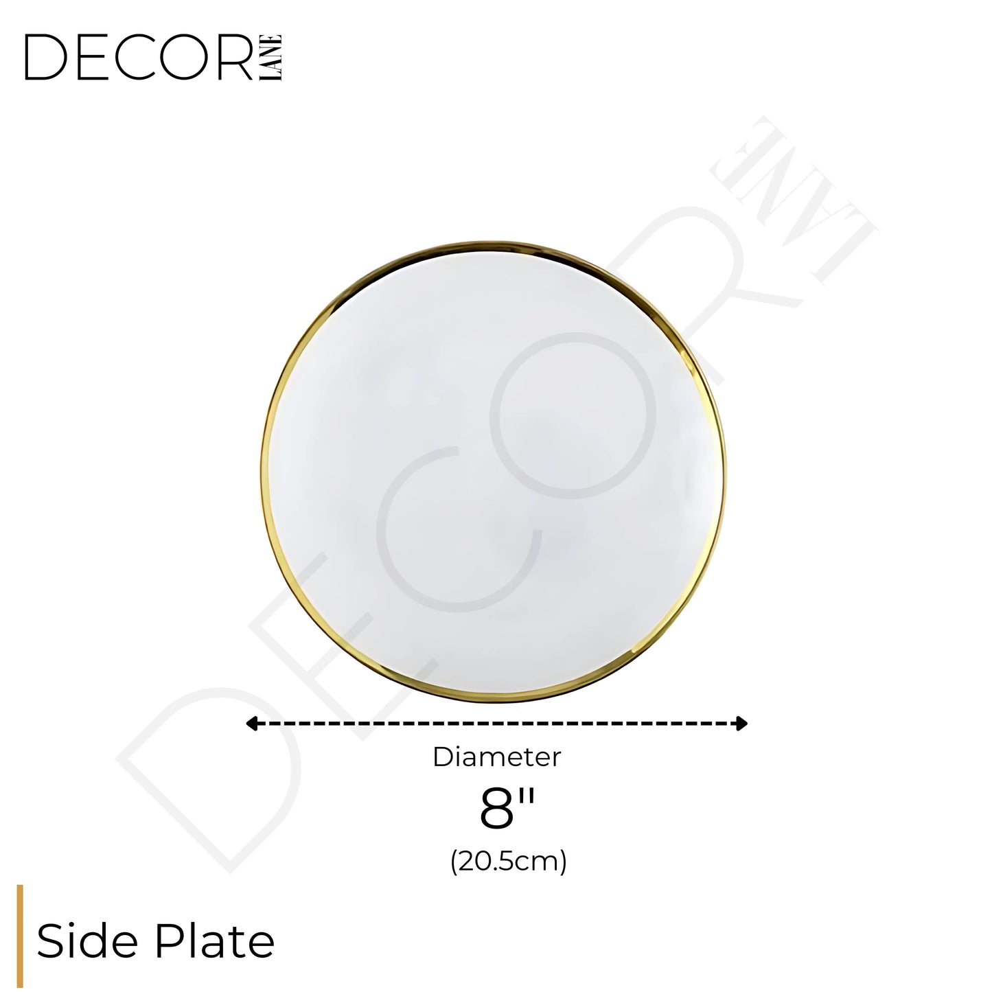 Collection d'Assiettes Opaque – Élégance Transparente avec Bord Doré