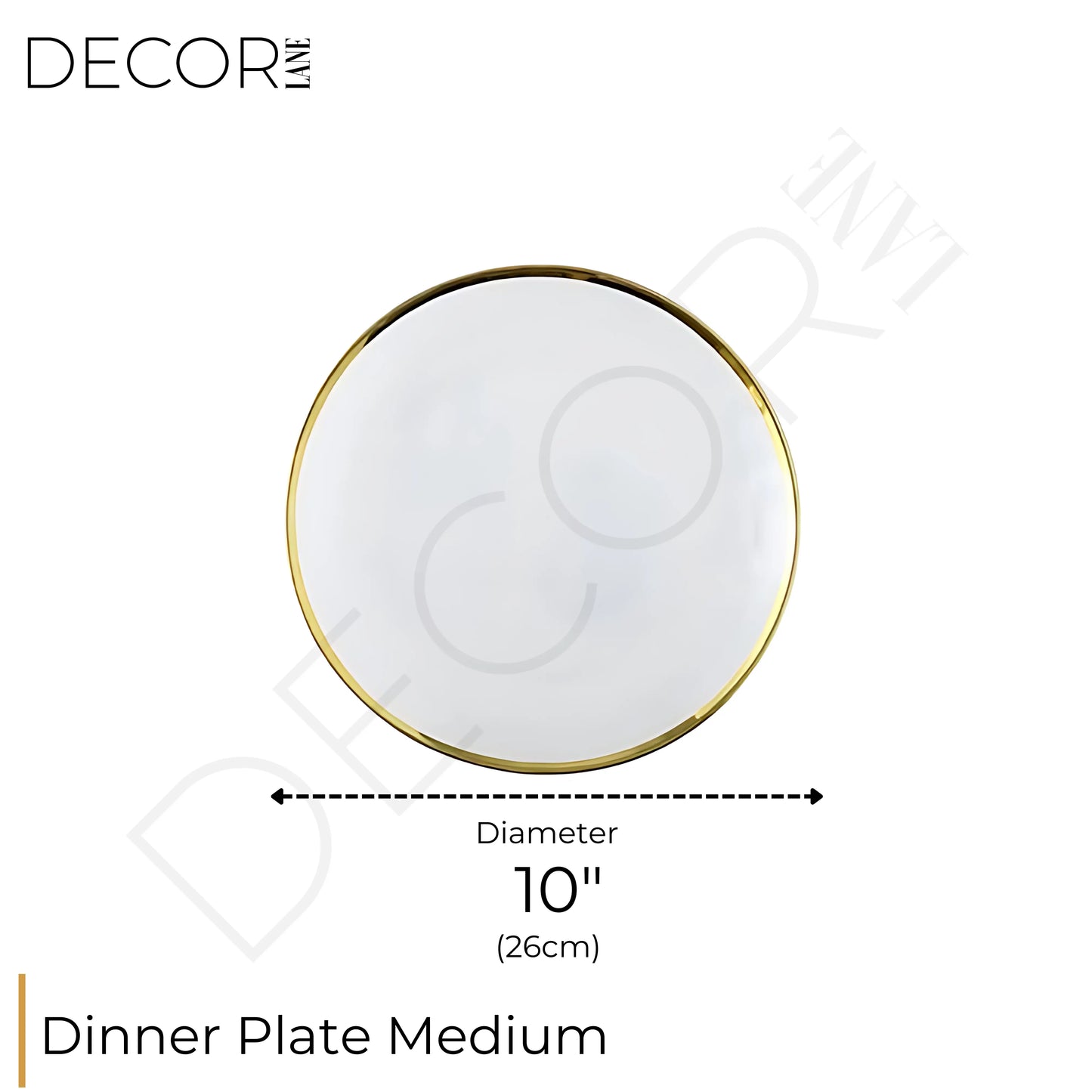 Collection d'Assiettes Opaque – Élégance Transparente avec Bord Doré