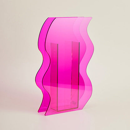 Vases Postmodernes en Acrylique – Élégance Artistique et Transparence Moderne