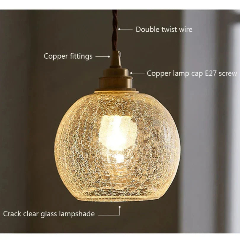 Suspension en Verre Cristal | Lampe Élégante pour Éclairage Raffiné