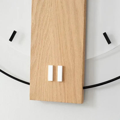 Horloge Murale Silencieuse Bois Chêne Minimaliste