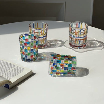 Verre à Whisky Coloré Fait Main en Verre