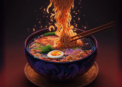 Affiches Néon Japonaises pour Cuisine | Peinture sur Toile Décorative pour Maison