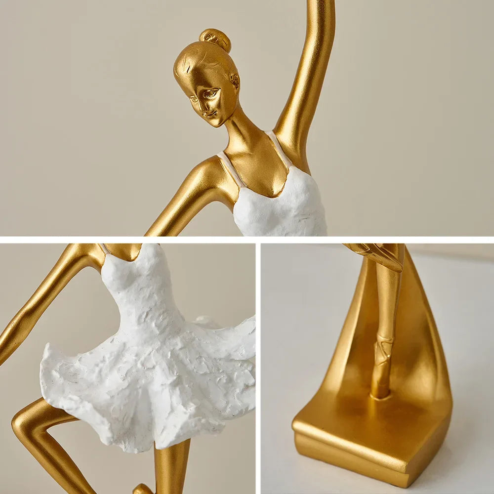 Statuette Danseuse Ballet Déco Moderne Luxe Nordique