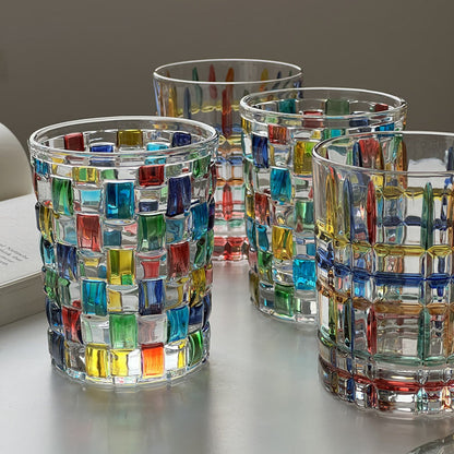 Verre à Whisky Coloré Fait Main en Verre
