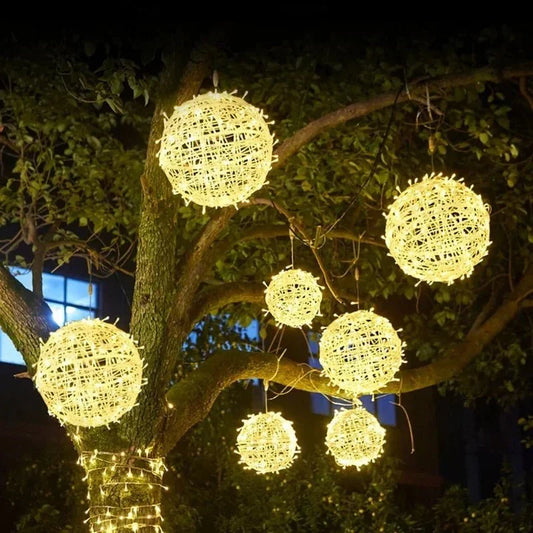 Boules Lumineuses LED Tressées Étanches – Déco Ambiance Intérieur & Extérieur