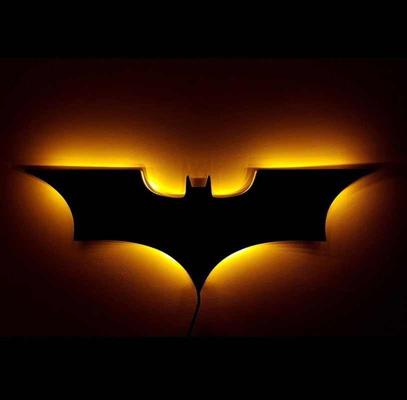 Applique murale LED Batman moderne avec télécommande sans fil