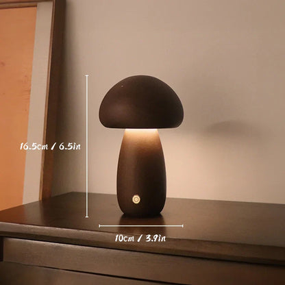 Wooden Mushroom Lamp | Lampe Champignon en Bois - Éclairage Naturel et Élégant