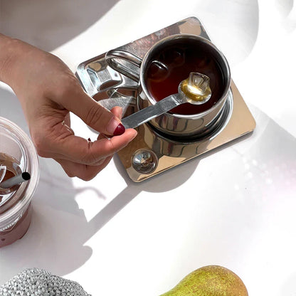 Set Tasse à Café Inox Vince, Design Nordique, 3 Pièces