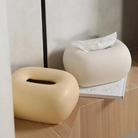 Boîte à Mouchoirs Céramique – Design Épuré et Arrondi