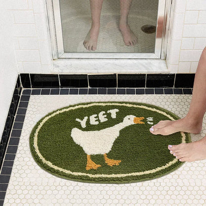 Tapis de Bain Artisanal Canard Aboyant – Confort Douillet et Touche Ludique