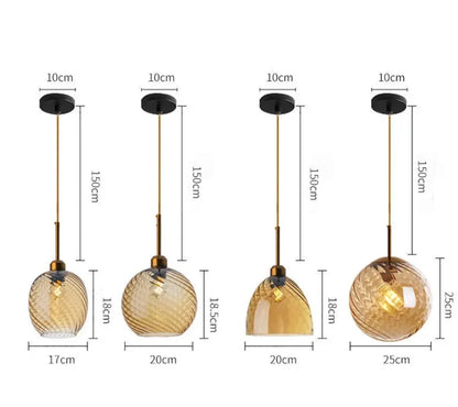 Suspension en Verre CEBO – Élégance et Éclairage Chaleureux pour Votre Intérieur