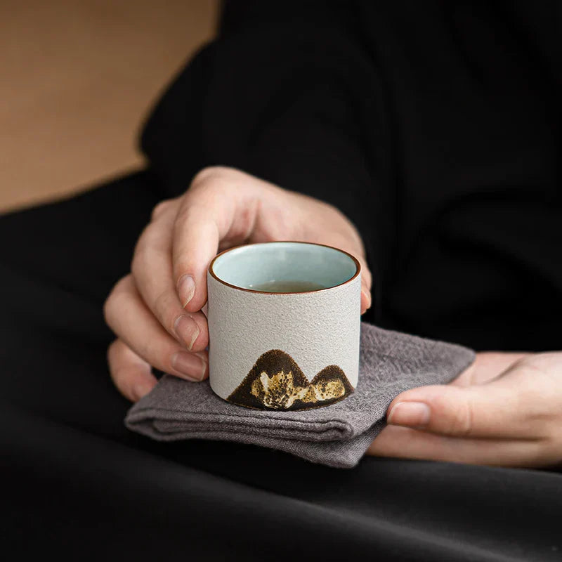 Ensemble Cadeau de 6 Tasses à Espresso Rustiques Fait Main